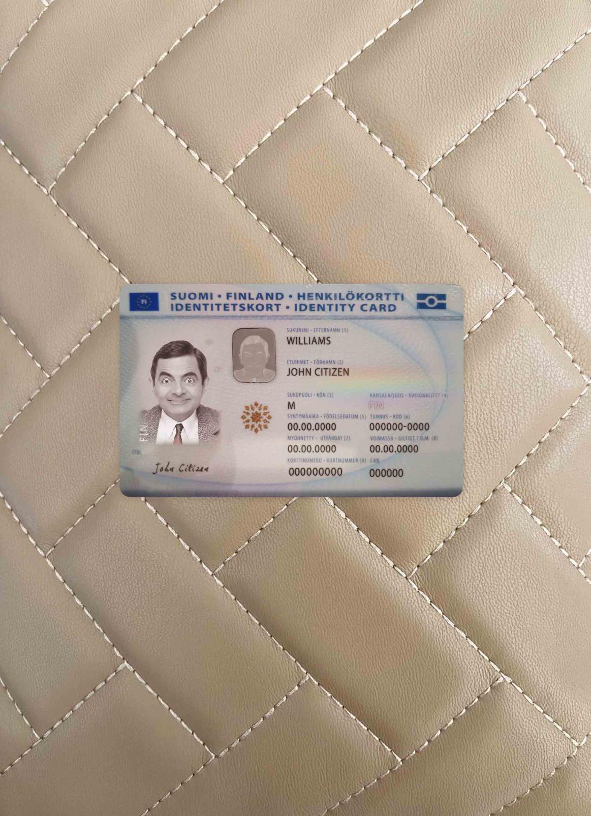 Finland ID photolook FRONT PSD template